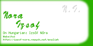 nora izsof business card