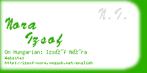 nora izsof business card